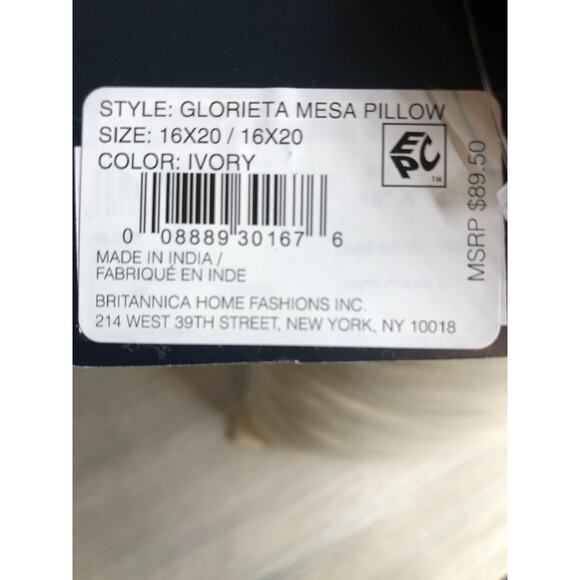 NWT Pendleton Glorieta Mesa Wool Throw Pillow 16x20 Ivory USA NWT - Picture 4 of 6